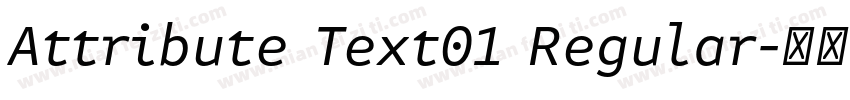 Attribute Text01 Regular字体转换